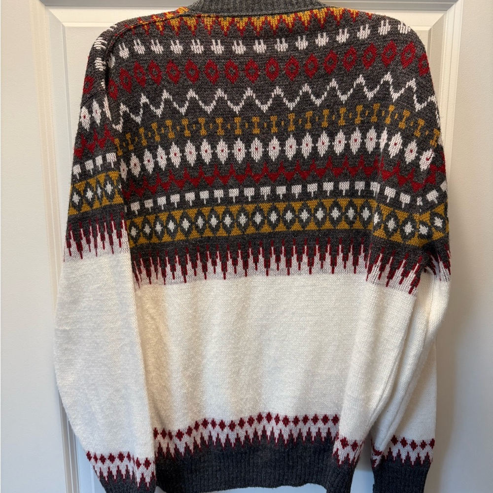 Men's Multicolor Patterned Sweater - Medium - image 2